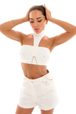Top Amazonka Pirsing white