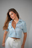 Tweed Jacket Short Sleeve BLUE