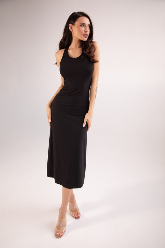 Black dress midi
