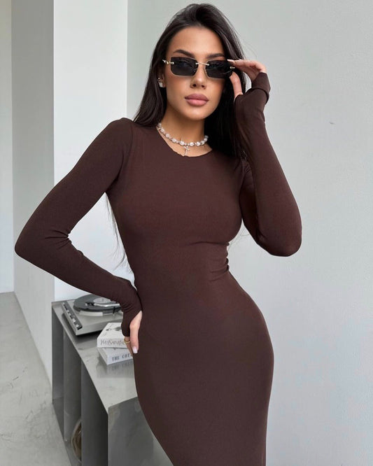 Dress Basic Beige
