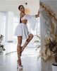 Chiffon Set Skirt and Top White