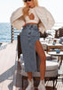 Skirt DENIM Long with Cutout