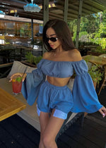 Set LINEN Blue