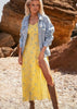Dress Midi Cutout Yellow